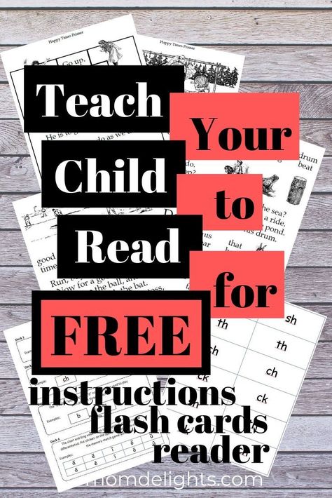 Teach Your Child to Read for FREE • Mom Delights Teach Child To Read, Teaching Child To Read, Child Discipline, Reading Printables, Bob Books, Catholic Homeschool, Read For Free, Easy Lessons, Carter Kids