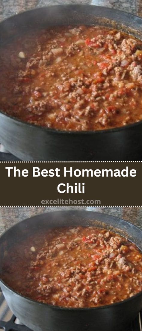 Boilermaker Chili Recipe, Homemade Chilli Recipe, Black Eyed Peas Recipe Crock Pot, Best Homemade Chili, Easy Homemade Chili Recipe, Easy Homemade Chili, Homemade Chili Recipe, Baked Cabbage, Best Chili Recipe