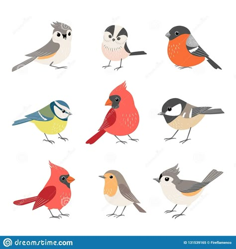 Illustration about Set of cute colorful winter birds isolated on white background. Illustration of vector, bird, design - 131539165 Winter Birds, Bullfinch, Winter Bird, Animal Illustrations, Art Et Illustration, Cute Poster, Arte Animal, Racoon, Bird Drawings