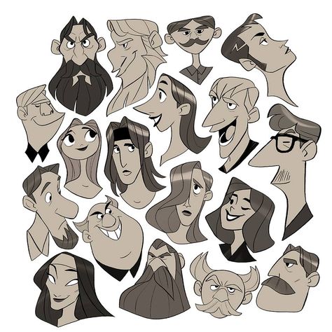 head shapes Cartoon Head Shape Reference, Head Shapes Drawing Cartoon, Cartoon Head Shapes Design Reference, Character Design Head Shapes, Face Shape Character Design, Face Shapes Drawing Cartoon, Cartoon Face Shapes Design Reference, How To Draw Different Head Shapes, Character Design Face Shape