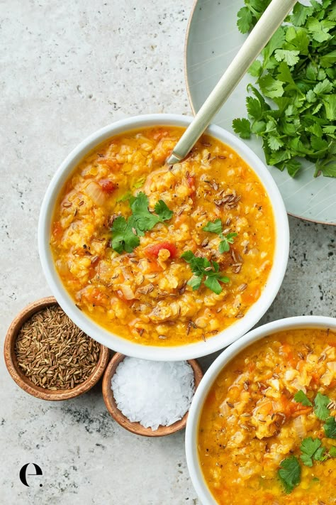 Lemony Red Lentil Soup, Lentil Soup With Lemon, Zone Meals, Sweet Potato Hash Recipe, Blue Zone Diet, Soup With Lemon, Blue Zone Recipes, Red Lentil Soup Recipe, Blue Zones Diet