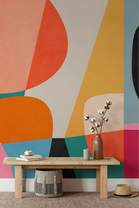 Geometric wall paint patterns