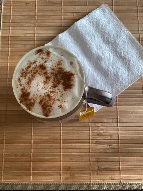 Enjoyed a wonderful chai tea latte today! #chaitealatte #tea #drinks #aesthetic Chai Tea Aesthetic, Home Made Chai, Homemade Aesthetic, Homemade Chai Tea, Homemade Chai, Drinks Aesthetic, Tea Aesthetic, Chai Tea Latte, Tea Drinks