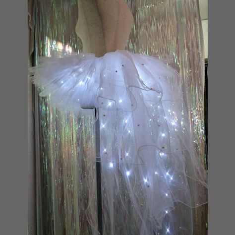 Dress With Lights In It, Light Up Clothing, Costumes With Lights, Lumo Party, Led Skirt, Led Clothes, Rave Wedding, Led Tutu, Tool Skirt