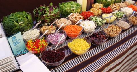 1000+ ideas about Salad Bar on Pinterest | Couscous, Salad and ... Reception Food Station, Wedding Reception Food Stations, Wedding Reception Food Buffet, Wedding Food Catering, Wedding Food Display, Bbq Wedding Reception, Buffet Wedding Reception, Wedding Buffet Food, Party Food Bar