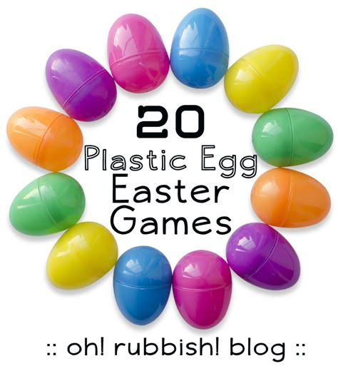 :: 20 Easter Egg Games :: Fun Plastic Egg Games for Kids :: Easter Team Building Activities, Easter Snack For Kids, Easter Egg Games For Preschoolers, Preschool Egg Hunt, Easter Party Games For Preschoolers, Easter Outside Games, Easter Carnival Games For Kids, Cub Scout Easter Activities, Easter Game Ideas For Adults