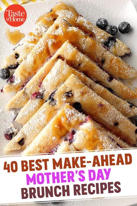 Sunday Brunch Party Ideas, Make Ahead Mother's Day Brunch, Small Group Breakfast Ideas, Breakfast Ideas For Brunch Party, Mothers Day Brunch Ideas Food Make Ahead, Brunch Menu Ideas Easy Make Ahead, Breakfasts On The Go Make Ahead, The Best Brunch Ideas, Great Brunch Recipes