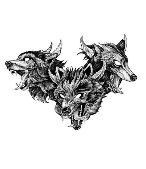 Creepy Animal Drawings, Cerberus Tattoo, Left Arm Tattoo, Left Arm Tattoos, Random Tattoos, Creepy Animals, Idea Tattoo, Demon Tattoo, Logo Design Video