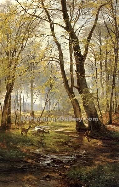 Deer Crossing, Scenery Painting, Paintings Landscape, Painting Landscapes, Woodland Scene, Lodge Style, Rustic Lodge, A4 Poster, Vintage Artwork