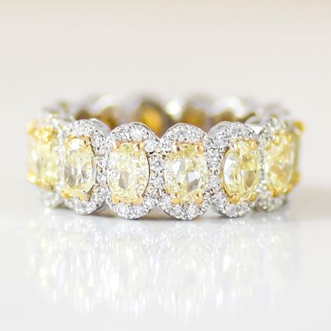 Yellow Diamond Eternity Band, Yellow Diamond Wedding Band, Affordable Wishlist, Getty Wedding, Hand Ring Design, Fancy Yellow Diamond, Bangles Jewelry Designs, Right Hand Rings, Hand Ring