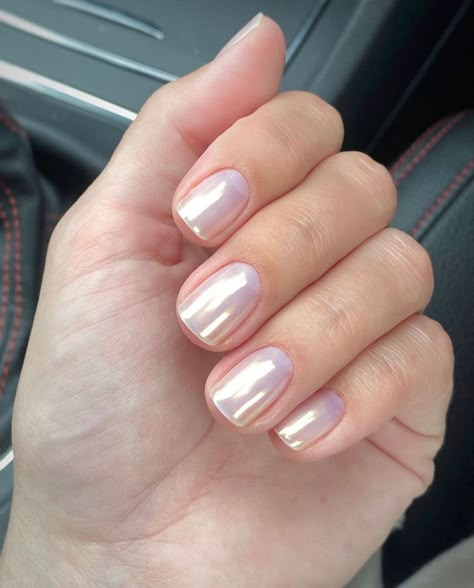 Opal Nail Polish, September Nail Ideas, Glossy Nails, Nail Extensions Designs, Opal Nails, Beachy Nails, September Nails, Glazed Donut, Pearl Nails