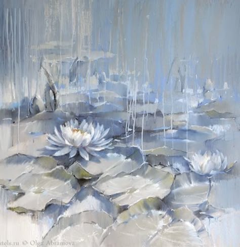 Olga Abramova, Lotus Painting, Pastel Artwork, Landscape Illustration, Pastel Drawing, Pastel Art, Illustration Artists, Pastel Painting, Water Lilies