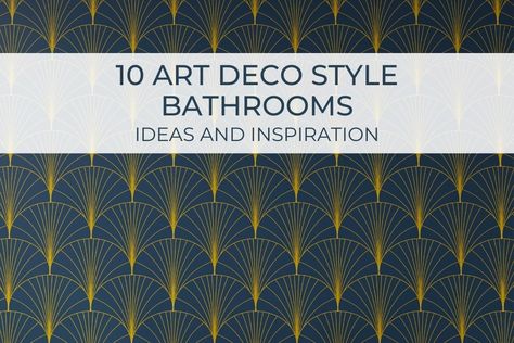 Art Deco Guest Bathroom, Art Deco Bathroom Ideas Small Spaces, Art Deco Master Bath, Blue Art Deco Bathroom, Art Deco Half Bath, Art Deco Interior 1920s Bathroom, Art Deco Powder Room Ideas, Art Deco Style Bathroom, Art Deco Inspired Bathroom