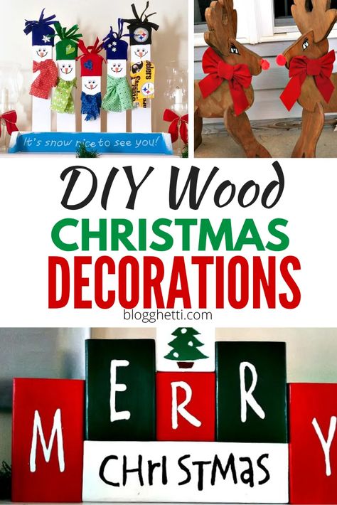 Easy Diy Wood Christmas Gifts, Wood Christmas Candles, Wooden Holiday Crafts Diy Projects, Wooden Christmas Candles, Scrap Wood Projects Diy Christmas Gifts, Christmas Crafts With Scrap Wood, Scrap Wood Projects Christmas, Christmas Scrap Wood Crafts, Wooden Diy Christmas Decor