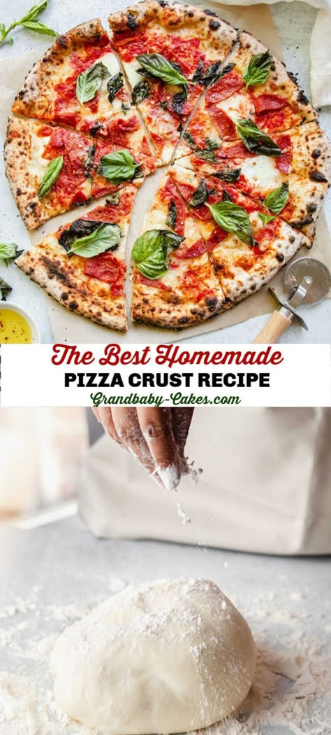 Homemade Pizza Crust Recipe, Make Pizza Dough, Best Pizza Dough Recipe, Perfect Pizza Dough, Homemade Pizza Crust, Grandbaby Cakes, Crispy Pizza, Pizza Roll, Best Pizza Dough