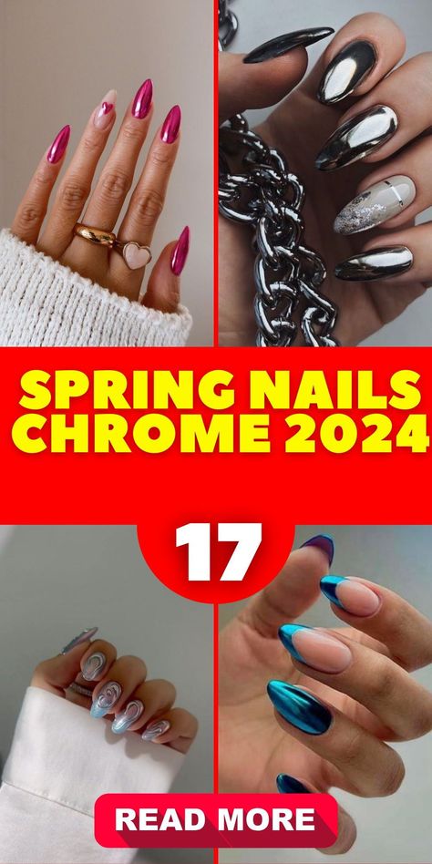 Start the new year in style with Spring Nails Chrome 2024, offering trendy designs to keep you fashionable throughout the year. Experiment with 2024 gel almond shapes and pastel colors to stay in line with the latest trends. Whether you love short gel nails or square-shaped ones, our selection has something for everyone. Embrace the Hailey Bieber look with metallic and mirror finishes or go for timeless pink and black designs. Square Nails Ideas, Spring Nails Ideas, Chic Nail Designs, March Nails, Dark Red Nails, Chrome Nails Designs, Nail Color Trends, Short Gel Nails, Spring Nail Colors