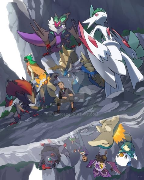 Mega Houndoom Art, Pokemon Battle Art, Pokémon Fan Art, Regice Pokemon, Pokemon Team Art, Pokemon And Trainer, Pokémon Teams, My Pokemon Team, Zoroark Pokemon