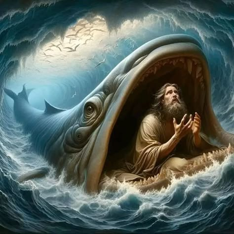 Disney Movie Art, Biblical Artwork, Bible Artwork, Jonah And The Whale, Jesus Artwork, Heaven Art, Jesus Christ Artwork, Bible Illustrations, Bible Images