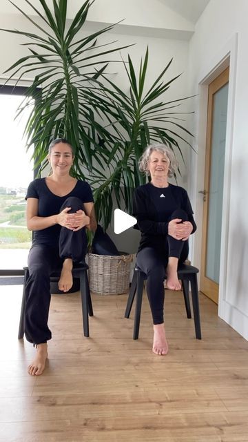 Sacred Body Studio Yoga on Instagram: "Mini Chair Yoga Routine 4 Today or 2morrow with @yogini_granny 🙌
Core Strength 💫 Stretch 💫 Healthy Spine

We have so much fun doing this reel, We hope you like it, let us know 😊

✨Hold each pose for 4-10 breaths or 30-40 seconds
✨Pulse or lid for 4-10 reps
✨You can repeat the sequence 2-3 times
✨Breathe deeply & slowly
✨Repeat as far as it feels comfortable, no pain
✨Write the sequence to practice in your own breathe rhythm

❗️Videos sped up to fit Instagram’s 90 sec format
❗️Videos can be paused by pressing a finger on the screen

💫Check our YouTube channel and online classes for more @sacredbodystudio

#yogaroutine #yogasequence #chairyoga #yogaselfpractice #yoga #stretching #mobility #mobilityexercises #release #tension #stress #goodfeeling #y Gentle Seated Yoga Sequence, Chair Yoga Sequence For Seniors, Restorative Chair Yoga, Yoga Flow Sequence Core, Chair Yoga Sequence, Warrior Sequence Yoga, Healthy Spine, Mini Chair, Chair Yoga