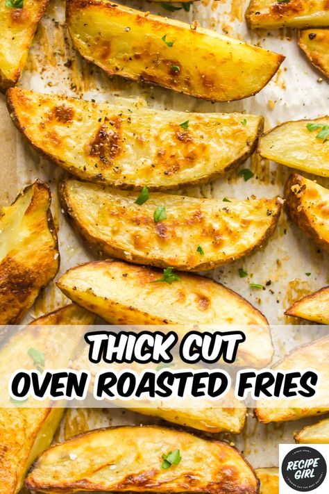 Potatoe Fries In The Oven, Frenchfries Homemade Oven, Russet Potato Fries Oven Baked, Roasted French Fries, Homemade Steak Fries In Oven, Homemade Oven French Fries, Bake French Fries Oven, Oven Baked Home Fries, Oven Roasted French Fries