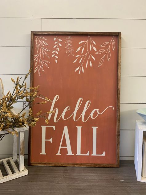 Fall Chalkboard, Fall Decor Signs, Fall Wood Signs, Fall Decor Inspiration, Fall Deco, Fall Crafts Diy, Fall Craft, Fall Projects, Fall Halloween Decor