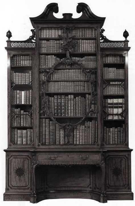 Gothic Bookshelves, Gothic Study, Gothic Bookcase, Gothic Library, Vampire House, Aesthetic Bookshelf, Victorian Library, Castle House Design, Gothic Decor Bedroom