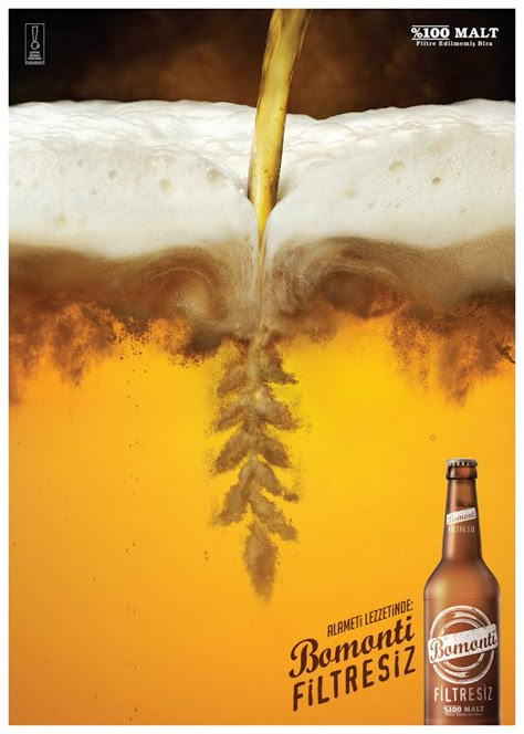 "Barley" Bomonti beer shot in Istanbul for 212 Productions. Beer Creative, Beer Poster Design, Poster Beer, Beer Shot, Beer Posters, Beer Advertisement, Beer Ads, Beer Graphic, Beer Drinks