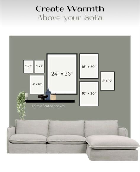 Living Room Shelves Above Tv, Photo Shelves Above Couch, Behind Couch Frames, Cube Shelf Behind Couch, Floating Shelves Living Room Behind Sofa, Living Room Wall Decor Ideas Above Couch Apartment, Wall Decorations Behind Couch, Family Photo Wall Behind Couch, Lounge Wall Ideas Behind Sofa