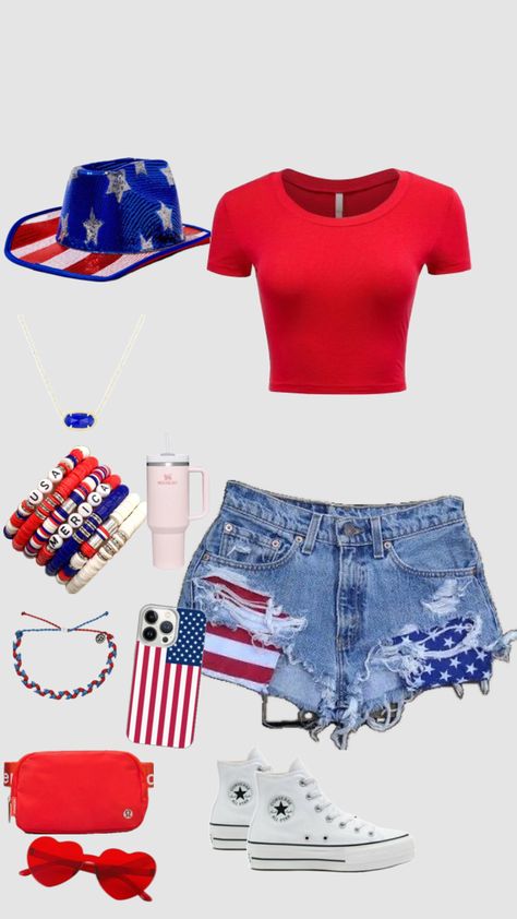 The 4th of July is kind of ￼coming up lol Fourth If July Outfits, July Outfits, Cute Christmas Outfits, Preppy Summer Outfits, Outfit Inspo Summer, Casual Preppy Outfits, Trendy Outfits For Teens, 4th Of July Outfits, Event Outfit