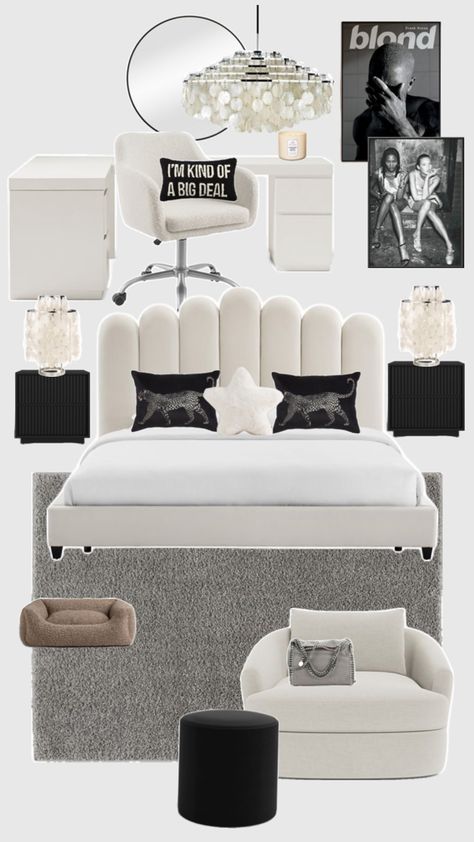 room decor, it girl room, Stargirl room decor, it girl room ideas, black and grey room ideas Room Ideas Black And Grey, Black And Grey Room Ideas, Black And Grey Room, Stargirl Room, Cool Girl Bedrooms, It Girl Room, Room Ideas Black, Grey Room Ideas, Apartment Decorating For Couples