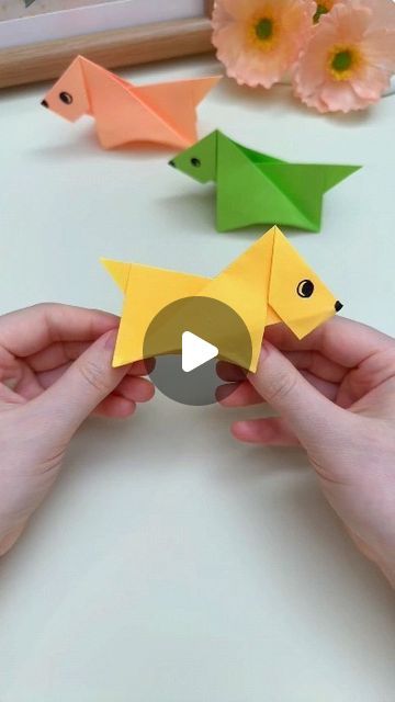 Puppy Origami, Simple Origami For Kids, Origami For Children, Easy Origami Animals, Animal Origami, Easy Origami For Kids, Origami For Kids, Simple Origami, Kids Origami