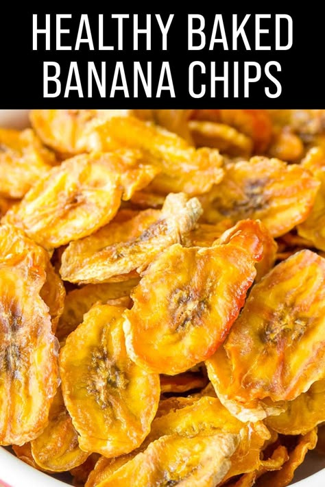 Looking for more nutritious options to make for your family or friends? Today we add Healthy Baked Banana Chips to our repertoire of healthy baked snack recipes. Oatmeal Rolls, Baked Carrot Chips, Baked Banana Chips, Healthy Baked Snacks, Banana Chips Recipe, Dried Banana Chips, Carrot Chips, Banana Desserts, Great Snacks