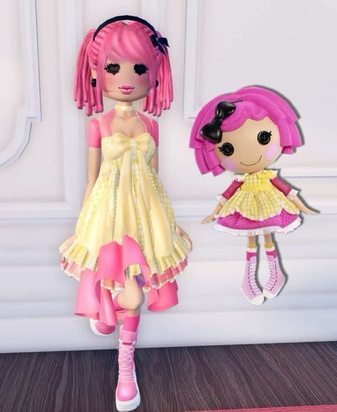 Cotton To The Core Dti, Dti Doll Theme Ideas, Dti Folkcore, Dti Characters Outfits, Rotten To The Core Dti, Dti Doll Outfit Ideas, Pink Dti Outfits, Dress To Impress Doll Theme, Doll Dress To Impress Outfit