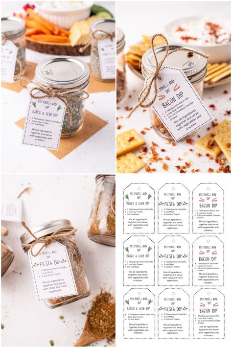 Homemade Dip Mixes Recipes Gift Ideas, Dip Mix Gift Ideas, Dip In A Jar Gift, Dip Seasoning Mixes Gift, Diy Christmas Spice Gifts, Dry Mixes For Gifts, Dry Dips Recipes, Christmas Dip Mix Gifts, Mason Jar Soup Mix Recipes Homemade Gifts