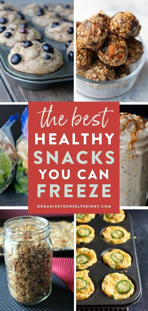 Freezer Snacks, Prep Snacks, Healthy Homemade Snacks, Freezable Meals, Meal Prep Snacks, Snack Prep, Freezer Meal Prep, Frozen Snack, Healthy Snack Recipes