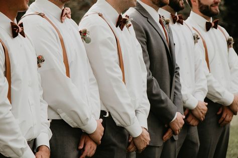 Terracotta Velvet and a touch of Macrame, the perfect Boho Wedding! - Revelry Boho Wedding Party Groomsmen, Groom Terracotta Wedding, Boho Wedding Groomsmen Groom Attire, Suit With Terracotta Tie, Grey Suit Terracotta Tie, Grey Suit With Terracotta Tie, Terracotta Wedding Groomsmen Attire, Terracota Wedding Theme Groomsmen, Groomsmen Attire Autumn