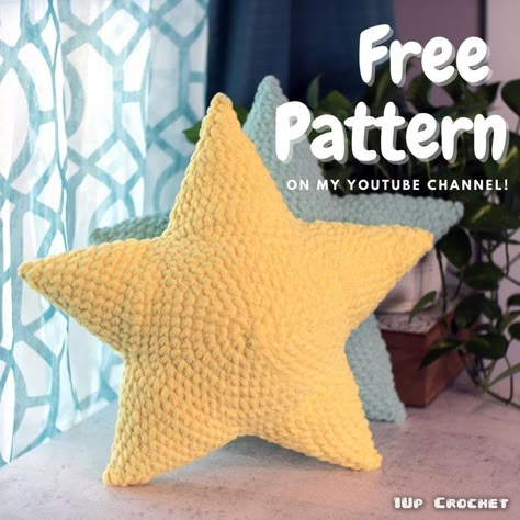 Free Amigurumi Patterns — 1Up Crochet Free Star Pillow Crochet Pattern, Amigurumi Star Pillow, Free Star Crochet Blanket Pattern, Crochet Free Pillow Pattern, Star Crochet Pillow Pattern, Fun Crochet Pillow, Crochet Star Pillow Pattern, Amigurumi Pillow Free Pattern, Free Star Crochet Pattern