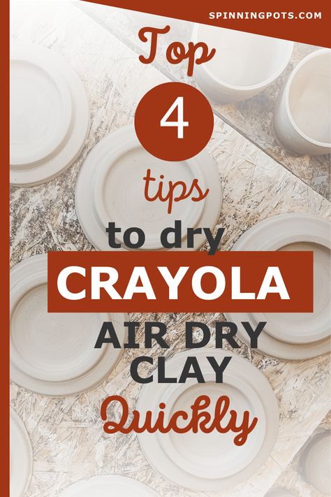 Looking for a fun and quick way to express your creativity? 🎨 Check out our Crayola Air Dry Clay Quick Drying Time Tips - Spinning Pots! We're dishing tips on how to create stunning pottery in no time with Crayola Air Dry Clay. So, let's get spinning! 👩‍🎨💨 How To Dry Modeling Clay, What Paint To Use On Air Dry Clay, Air Dry Clay Supplies, How To Dry Air Dry Clay, How To Dye Air Dry Clay, How To Paint Air Dry Clay Tutorials, How To Work With Air Dry Clay, How To Color Air Dry Clay, Homemade Air Dry Clay Recipes