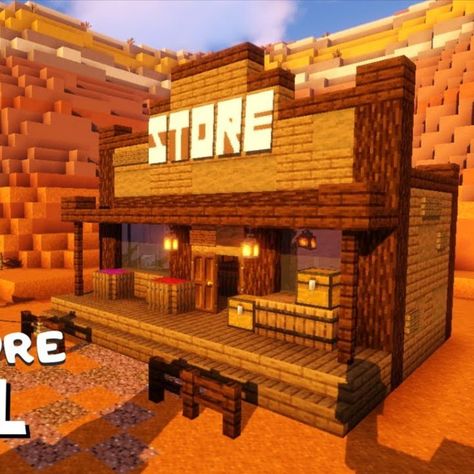 Do we rarely cover the wild west area where cowboys are living, ey? To fit any wild west buildings into Minecraft, you must find the badlands biome. With red sands and terracotta, it makes the place suitable for this general wild west store. Western House Minecraft, Minecraft Stores Ideas, Minecraft House Ideas Interior, Zicxa Photos, Cowboy Town, Minecraft Kingdom, Minecraft Town, Minecraft City Buildings, Minecraft House Ideas