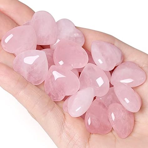 10 PCS 0.8 * 0.8 Inches Thicken Heart Crystals Amethyst Natural Healing Crystal Polished Hearts Carved Stones Rose Quartz Palm Gemstones Reiki Energy Balancing Worry Stone Meditation Love Gift Heart Shaped Rose, Energy Balancing, Rose Quartz Healing, Crystal Pendulum, Love Shape, Desired Reality, Alternative Therapies, Meditation Crystals, Rose Quartz Heart