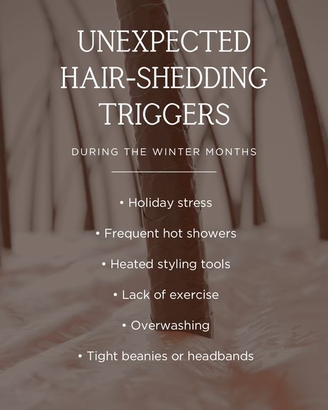 Did you know holiday stress, frequent hot showers, and tight beanies can all contribute to hair shedding during the colder months? 🎄💆‍♀️ Keep your hair healthy with KeraFactor, and manage these unexpected triggers. Stay warm, but give your scalp some love this season! ❄️🧣 #HairCareTips #WinterHair #KeraFactor Exfoliate Scalp, Hair Shedding, Hair Healthy, Scalp Care, Insta Post, Heat Styling Products, Winter Hairstyles, Social Media Business, Insta Posts