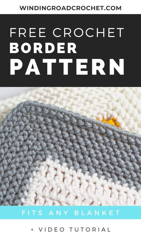 Border For Single Crochet Blanket, Crochet Boarders For Blankets Baby Free Pattern, Simple Blanket Border Crochet, Crocheting Borders For Blankets, Baby Blanket Boarders Crochet, Crochet Borders For Blankets Chunky Yarn, Single Crochet Borders For Blankets, Crochet Border Patterns Simple, Single Crochet Blanket Border