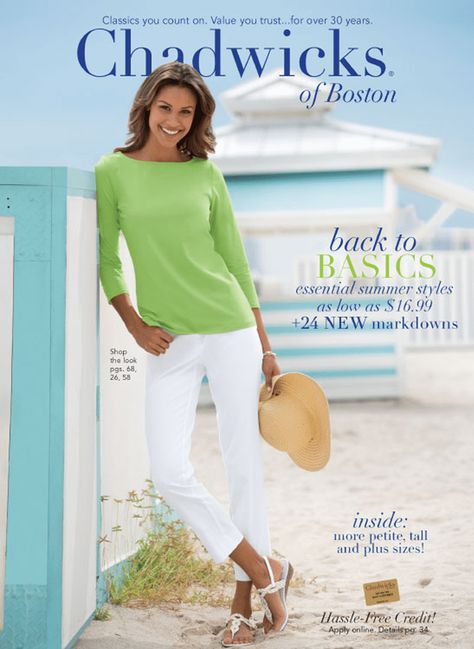 How to Get a Free Chadwicks Catalog or View Their Free Online Catalog Ladies Clothing Catalogs, Free Mail Order Catalogs, Over 50 Fashion, 50th Clothes, Gift Catalog, Classic Clothing, Free Catalogs, Spring Fashion Casual, Classical Style