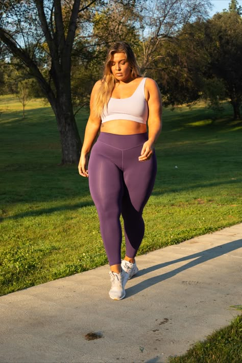 Balance Athletica - Women's Athleisure Style Mid Size Workout Outfit, Plus Size Fitness Aesthetic, Curvy Activewear, Curvy Girl Fitness, Curvy Workout Outfit, Plus Size Gym Outfits, Plus Size Athletic Wear, Women In Leggings, Women's Athleisure