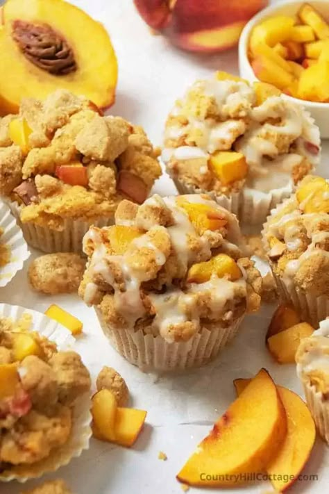 Nectarine Recipes Healthy, Nectarine Dessert, Bisquick Banana Bread, Yogurt Sour Cream, Nectarine Recipes, Vanilla Muffins, Yogurt Muffins, Pumpkin Pie Bars, Homemade Muffins