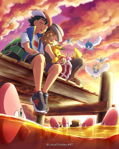 Pokemon Anime Characters, Satoshi X Serena, Kartu Pokemon, Ash Serena, Ash X Serena, Pokémon Heroes, Pokemon Kalos, Ash Pikachu, Pokemon Ash And Serena