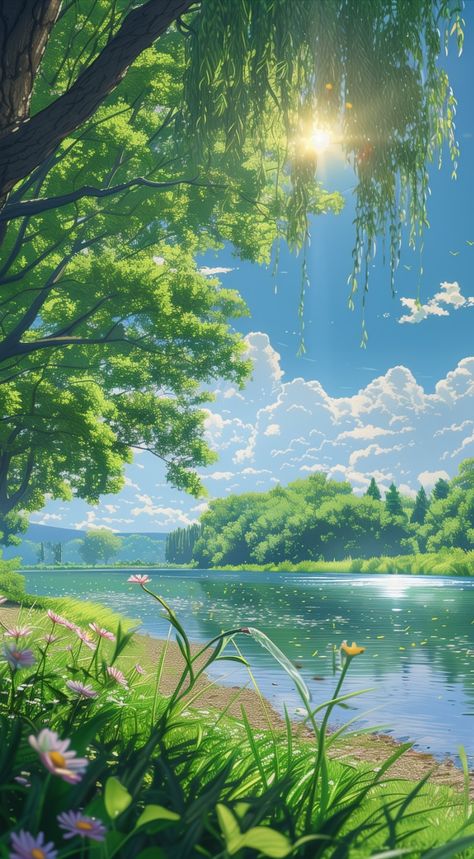 ⁀➷ Wallpaper ✪ Wallpaper Aesthetic Calming, Scenery Wallpaper Aesthetic, Magic Background, Dreamy Artwork, Dreamy Landscapes, Aesthetic Nature, Pretty Landscapes, Beautiful Landscape Wallpaper, Dessin Adorable