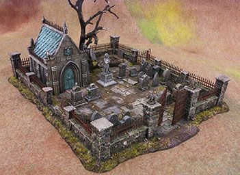 Mordheim Terrain, Diy Halloween Village, Lemax Halloween Village, Spooky Town Village, Lemax Halloween, Halloween Diorama, Halloween Village Display, Haunted Graveyard, Dnd Terrain