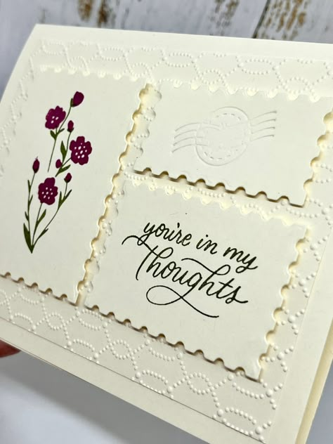 New at SU!- Softly Sophisticated for SAB – Creative Juice by Loni, Stampin' Up!, Sab Sale-a-Bration, Perennial Postage Dies, New at SU! Blog Hop Simple Homemade Cards Ideas, Stampin Up Sympathy Cards, Santa Craft, Cards Sympathy, Stampin Up Anleitung, Sympathy Cards Handmade, Creative Juice, Daisy Cards, Cards Simple