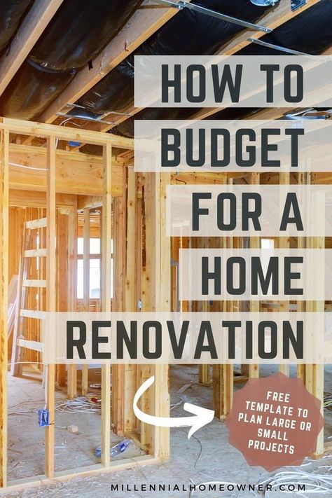 Wondering how to plan a home renovation? Start with this home renovation budget spreadsheet from Millennial Homeowner! This free renovation planner template can be used in Excel or Google Sheets & is great for small DIY and home improvement projects or for major home renovations. Add it to your home renovation checklist so you can stay within budget. If you're budgeting simple woodworking plans, handyman projects or routine home maintenance, this finance planner template is for you! Renovation Budget Spreadsheet, Houses Renovation, Remodel Old House, Updating Old House, Finance Planner Template, Home Renovation Checklist, Home Renovation Budget, Complete Home Renovation, Renovation Checklist